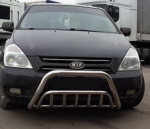 Кенгурятник WT002 (нерж) Kia Carnival 2006-