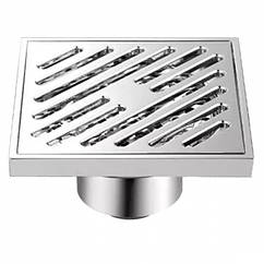 Трап для душу GAPPO 100x100мм із сухим затвором вертикальний випуск хром G81050