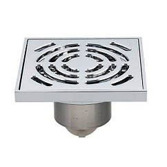 Трап для душу GAPPO 100x100мм вертикальний випуск хром G81052