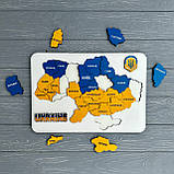 "Україна", дерев'яний пазл, кольоровий, 35*23 см, розвиваючі конструктори і пазли, фото 3