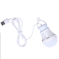Светодиодный портативный кемпинговый светильник фонарь, USB LED лампочка. 3 ват