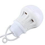 Світлодіодний портативний ліхтар кемпінговий світильник, USB LED лампочка. 3 ват, фото 3