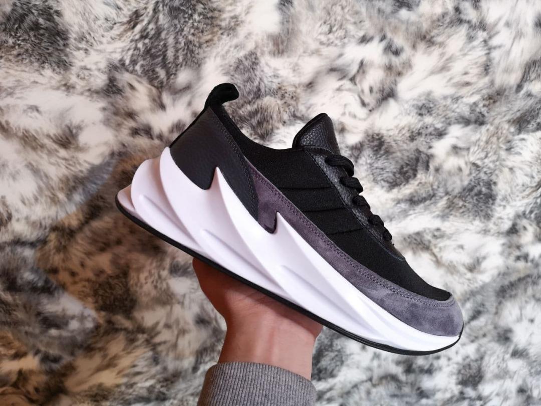 Adidas Shark Black Grey White кроссовки и кеды высокое качество Размер 42 - фото 2 - id-p1747301824