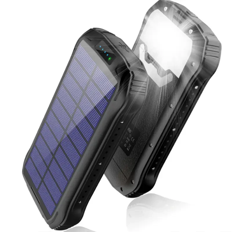 Батарея повербанк Power Bank Solar XN-i26W 26800 mAh бездротова зарядка, із сонячною панеллю (ліхтар)