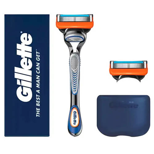 Дорожный набор Gillette Fusion (станок 2 + сменные кассеты 4 + футляр 2 ...