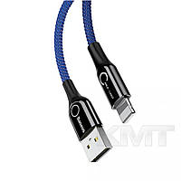 Кабель Baseus CALCD-03 C-shaped Lightning USB 2.4A 1м Blue