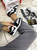 Nike Air Jordan Retro 1 Low Black White Red кроссовки и кеды высокое качество Размер 36