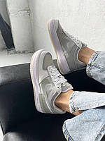Nike Air Force 1 SHADOW White Grey кроссовки и кеды высокое качество Размер 36
