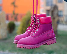 Жіночі черевики Timberland Classic Boots Rose Fuchsia (з хутром) ALL03967, фото 3