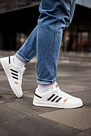 Adidas Drop Step Low White Black Gold кроссовки и кеды высокое качество Размер 44