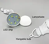 Лампочка LED USB 3W світлодіодна кемпінгова підвісна від повербанка або ноутбука, фото 3