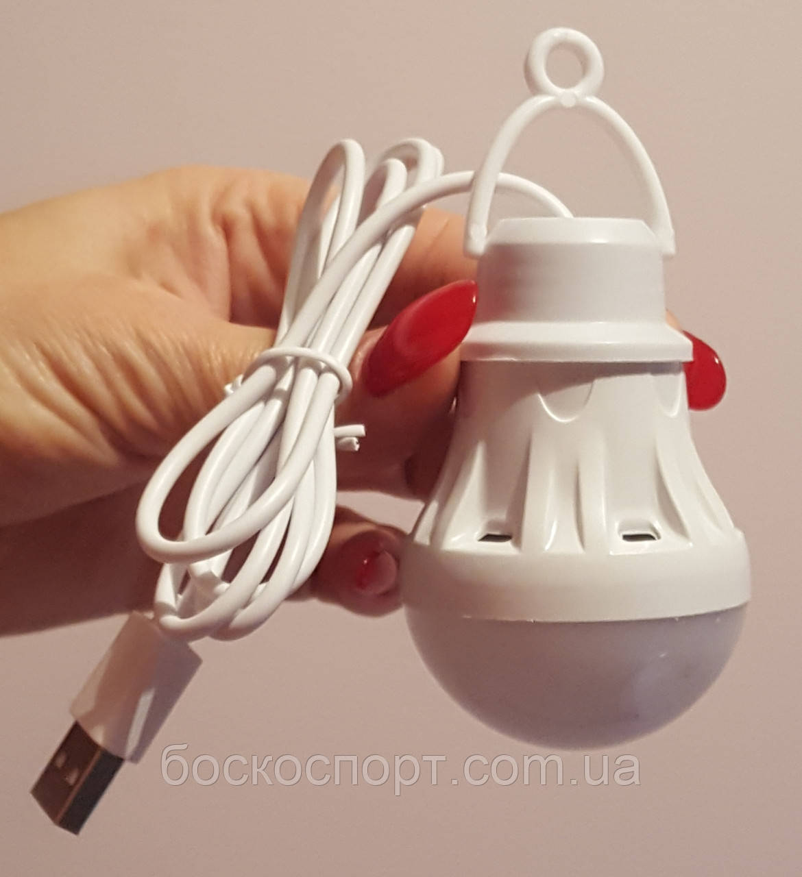 USB лампа на дроті економна світлодіодна лампочка робота від павербанка