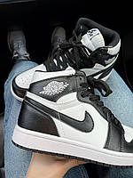 Nike Air Jordan 1 Retro Mid Black White кроссовки и кеды высокое качество