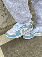 Nike Air Jordan Retro 1 Low Blue White Grey кроссовки и кеды высокое качество Размер 36