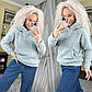 Плюшеве худі з хутра Тедді жіноче з кишенею кенгуру та капюшоном (р. 42-52) 7043100, фото 2