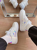 Nike Air Force 1 Low White Silver кроссовки и кеды высокое качество Размер 36