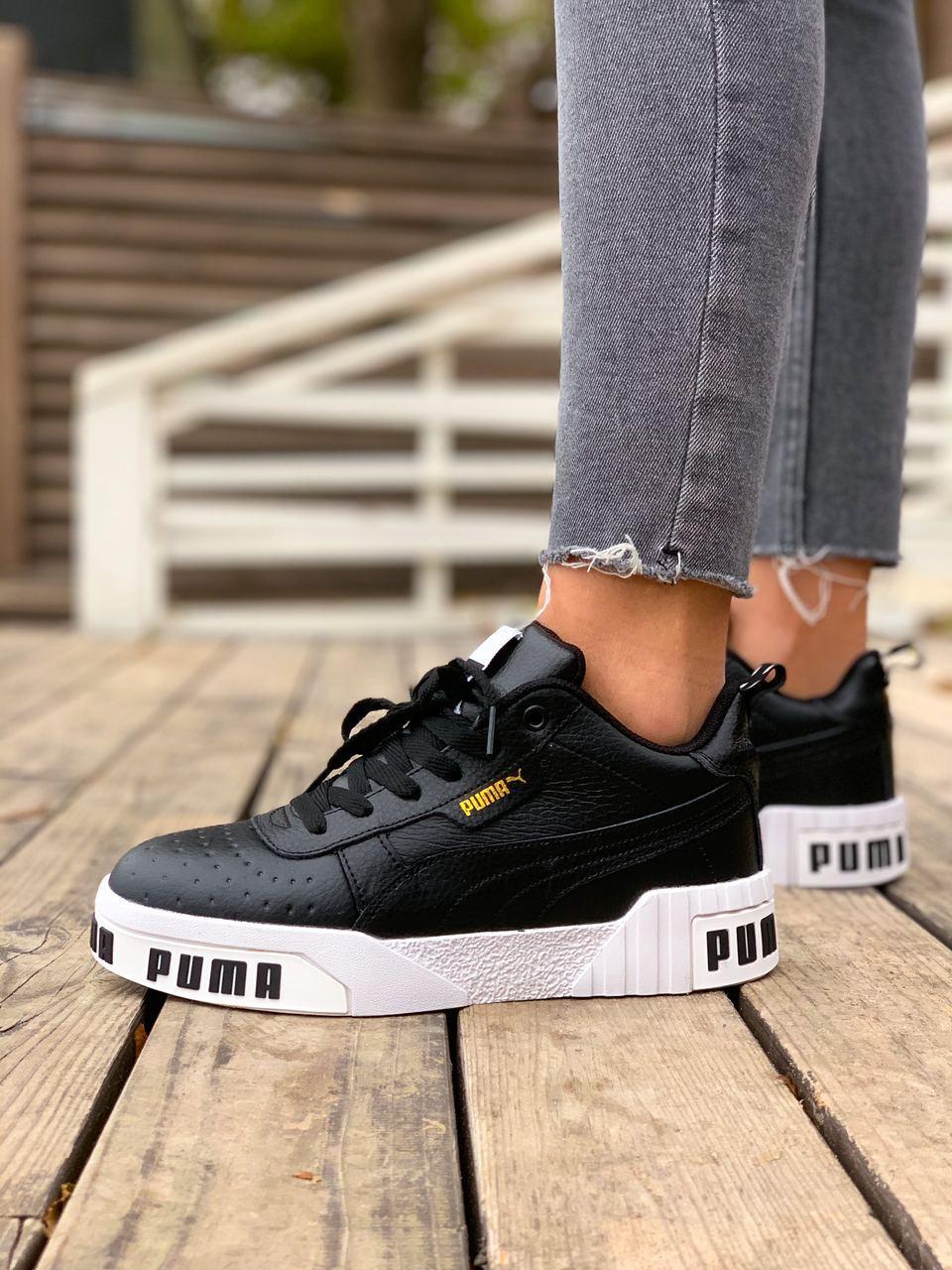 Puma cali black clearance white