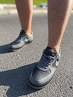 Nike Air Force 1 Grey Black кроссовки и кеды высокое качество Размер 41