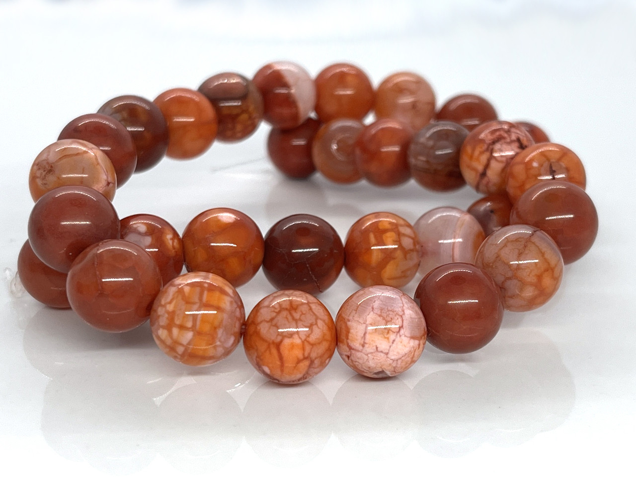 Агат Вены Дракона Оранж 12мм, Круглый Нитка — Купить Недорого на Bigl ...