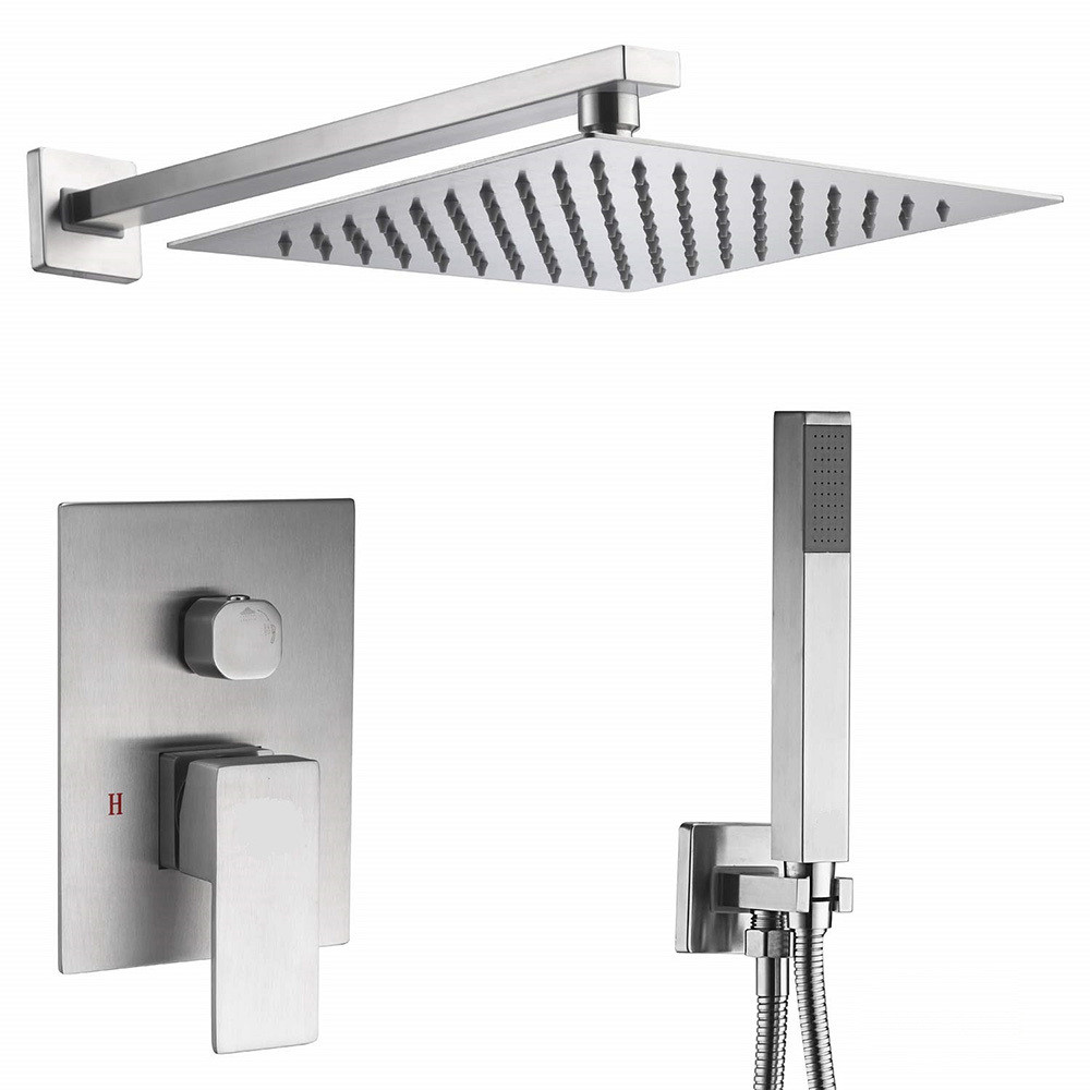 Душевая Система Скрытого Монтажа WEZER с Верхним Душем Из Нержавеющей ...