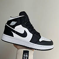 Nike Air Jordan 1 Retro High White Black Logo высокое качество кроссовки и кеды высокое качество Размер 36