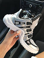 Louis Vuitton Sneakers Silver White кроссовки и кеды высокое качество Размер 36