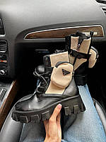 Prada Boots Black Beige кроссовки и кеды высокое качество высокое качество Размер 36