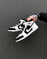 Nike Air Jordan 1 Retro Mid White Black кроссовки и кеды высокое качество Размер 36