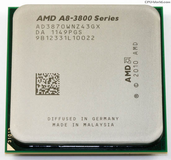 Процесор A8-3870K 3.0 GHz 100 W, FM1