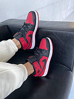 Nike Air Jordan 1 Retro Mid Red Black White кроссовки и кеды высокое качество Размер 37