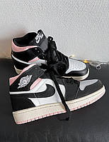 Nike Air Jordan 1 Retro Black White Pink кроссовки и кеды высокое качество Размер 41