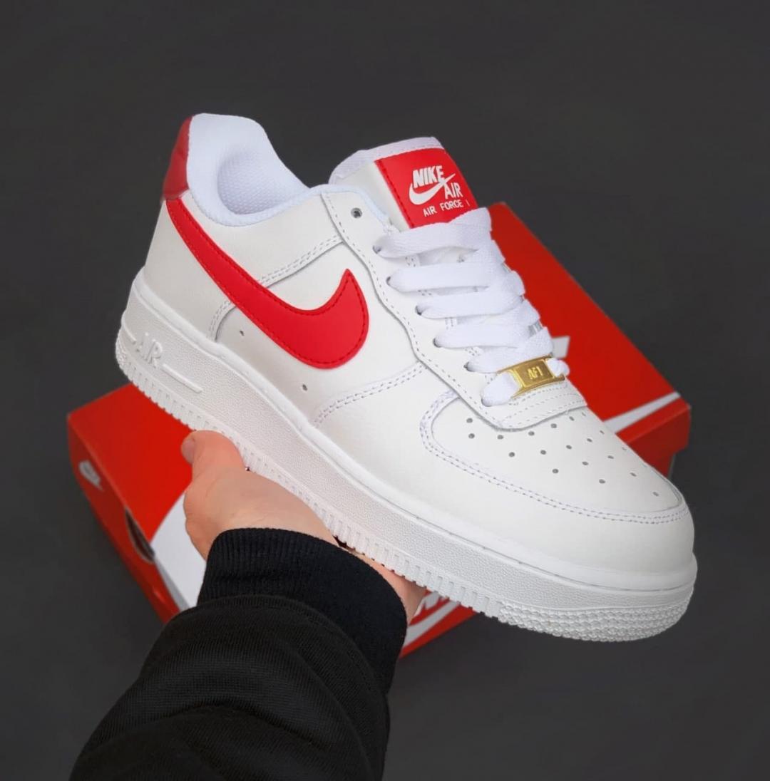 Air force 1 deals white red tick