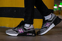 New Balance 997 Grey Black White Pink кроссовки и кеды высокое качество Размер 36