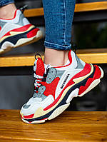 Balenciaga Triple S V1 Red White Black кроссовки и кеды высокое качество Размер 36