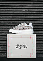 Alexander McQueen Low Lace-Up Glitter Leather кроссовки и кеды высокое качество Размер 38