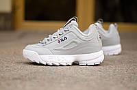 Fila Disruptor 2 Grey White кроссовки и кеды высокое качество Размер 36