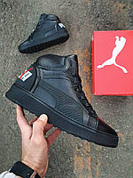 Puma Running System Boots Winter Leather Black кроссовки и кеды высокое качество Размер 43