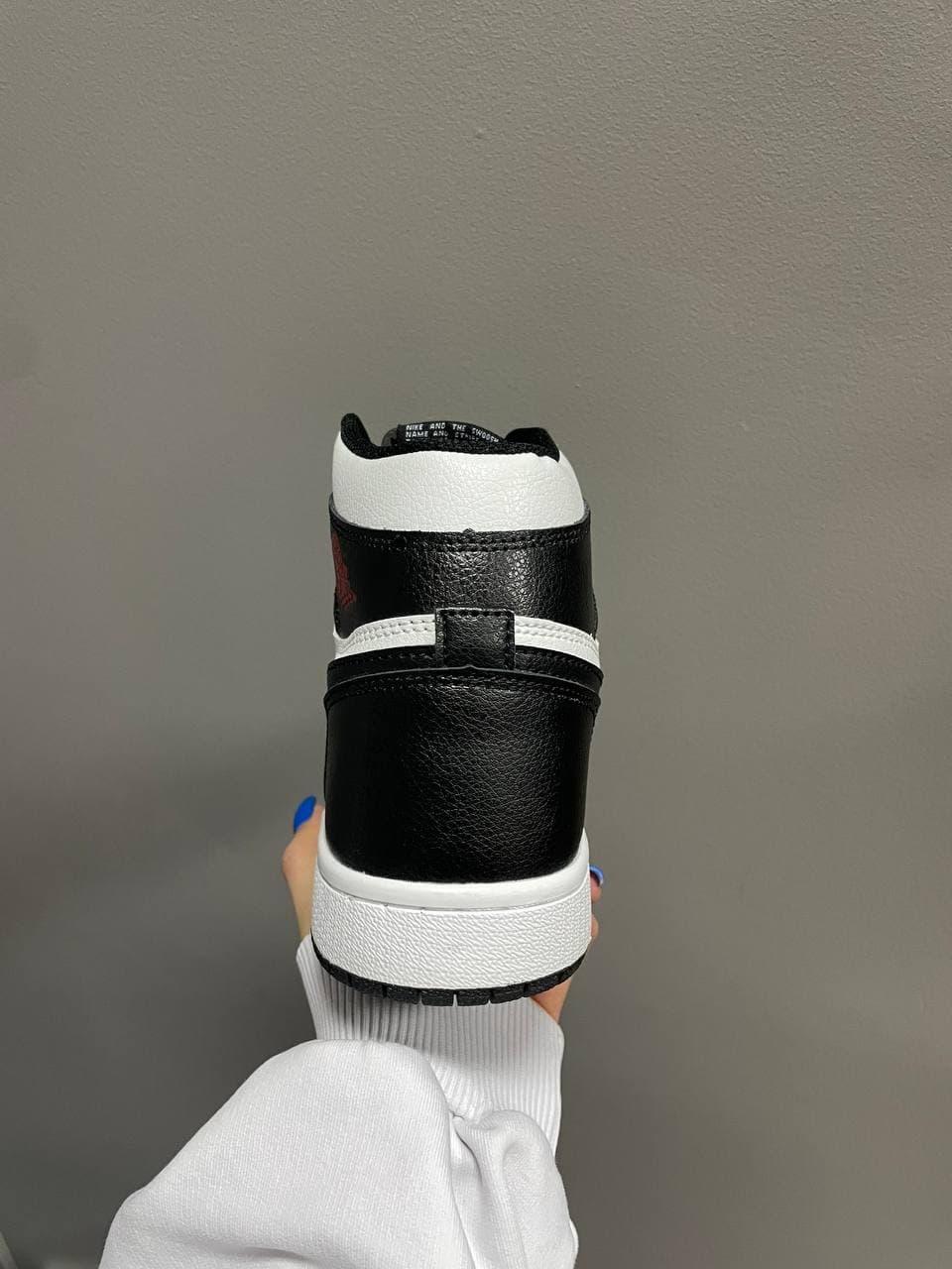 Nike Air Jordan 1 Retro High Black White Red кроссовки и кеды высокое качество Размер 36 - фото 3 - id-p1747302774