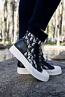 Dior Boots Black White кроссовки и кеды высокое качество Размер 39