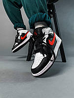 Nike Air Jordan 1 Mid Black Chile Red White кроссовки и кеды высокое качество Размер 37