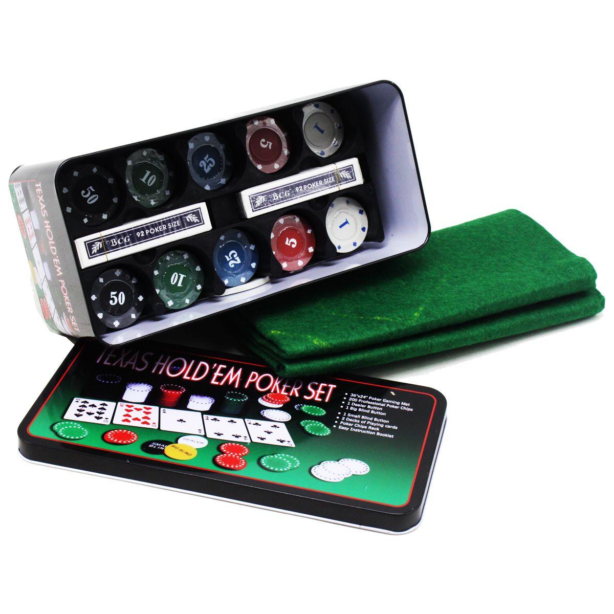 Набір для покера "Texas Hold'em Poker Set" 200 фішок, Synergy Trading Company (3220)