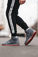 Nike Air Force 1 High Grey Red 1 кроссовки и кеды высокое качество Размер 41