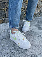 Nike Air Force 1 Mini Swoosh Lime Light кроссовки и кеды высокое качество Размер 41