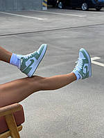 Nike Air Jordan 1 Retro Mid Green White 3 кроссовки и кеды высокое качество Размер 36