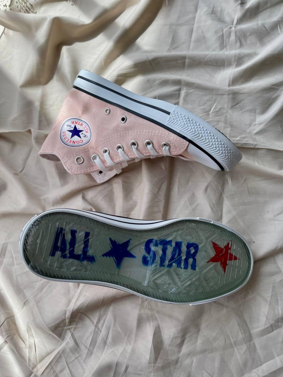 Peach color cheap converse