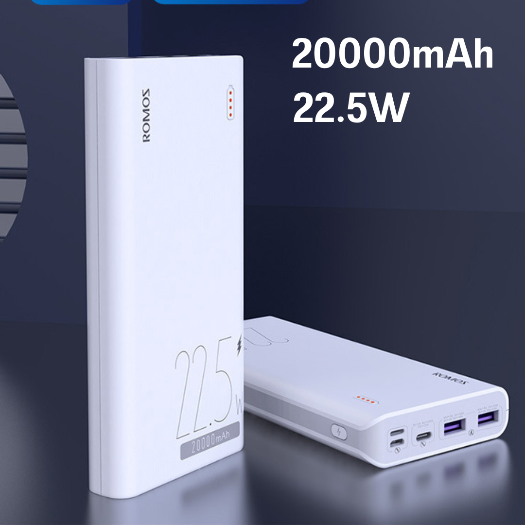 Повербанк Romoss 20000 mAh 22,5 W Надшвидка зарядка Sense6 Реальна ємність Power bank Romoss