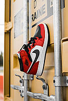 Nike Air Jordan 1 Retro Mid Black Red White 1 кроссовки и кеды высокое качество Размер 38