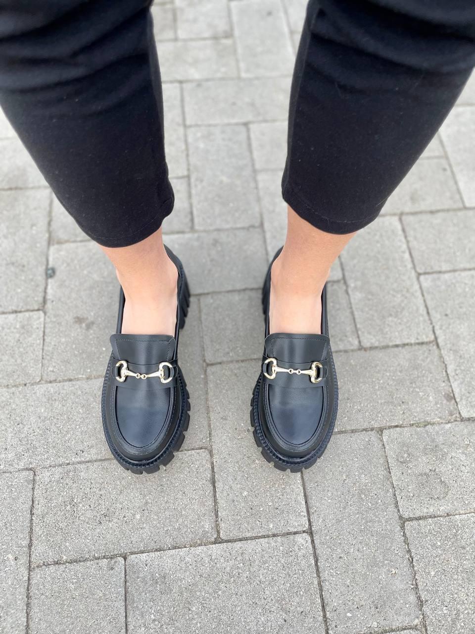 Gucci Loafers Black кроссовки и кеды высокое качество Размер 37 - фото 7 - id-p1747324668