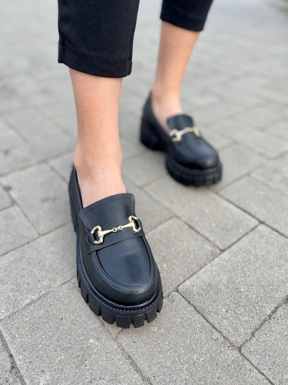 Gucci Loafers Black кроссовки и кеды высокое качество Размер 37 - фото 9 - id-p1747324668