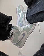 Nike Air Jordan 1 Retro Mid Green Blue кроссовки и кеды высокое качество Размер 36